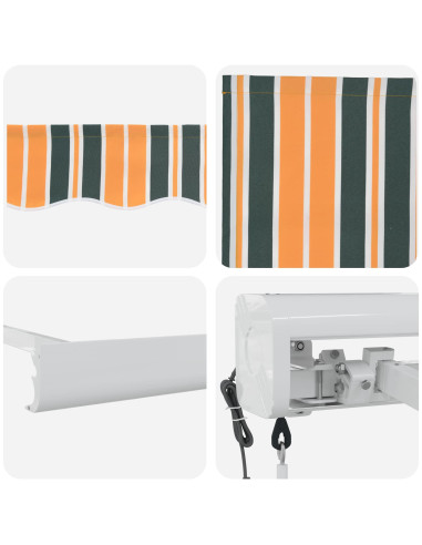 Tenda da Sole Verde e Giallo 350 x 250 x 165 cm