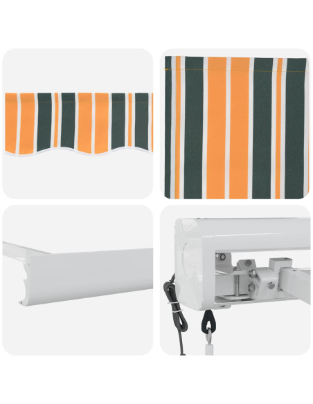 Tenda da Sole Verde e Giallo 350 x 250 x 165 cm