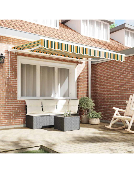 Telo di ricambio per tenda da sole Verde e giallo 330 x 245 cm