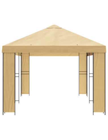 Gazebo da giardino 6 x 3 m Crema Poliestere e Acciaio 190
