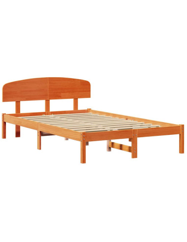Struttura del letto Marrone cerato 135 x 190 cm Pino massello