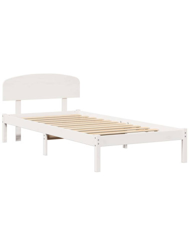 Struttura del letto Bianco 75 x 190 cm Pino massello