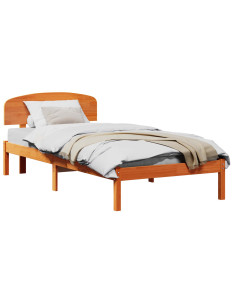 Struttura del letto Marrone cerato 75 x 190 cm Pino massello 2