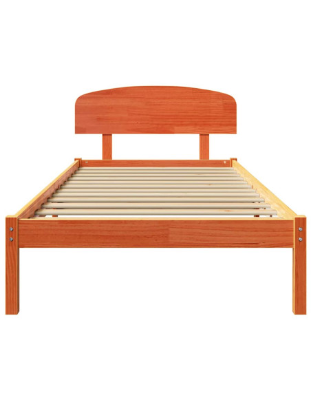 Struttura del letto Marrone cerato 75 x 190 cm Pino massello