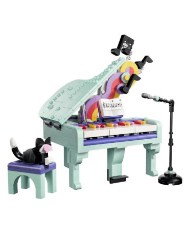 PIANOFORTE DECORATIVO CON GATTO