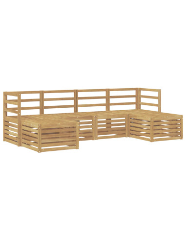 Set divani 6 pcs Bianco Legno di Acacia Massello