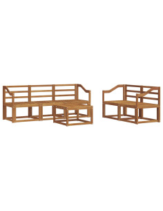 Set di divani da esterno 6 pcs Naturale 2