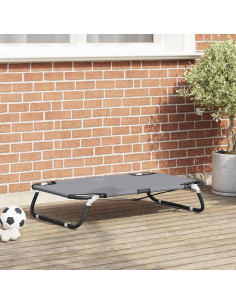 Letto per Cani Grigio chiaro 70 x 46 x 18 cm Acciaio