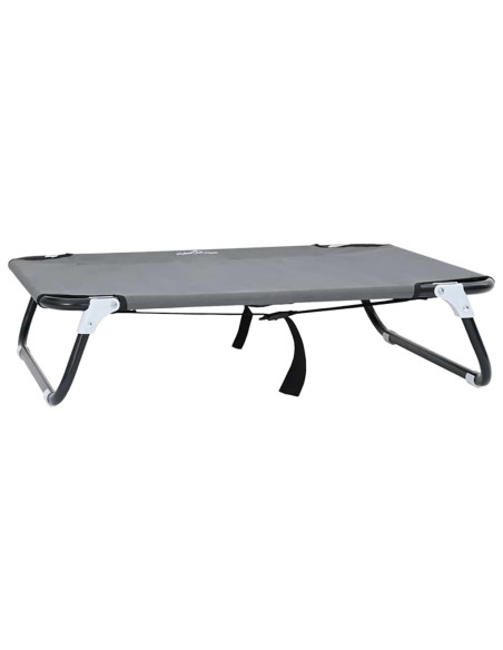 Letto per Cani Grigio chiaro 80 x 55 x 18 cm Acciaio