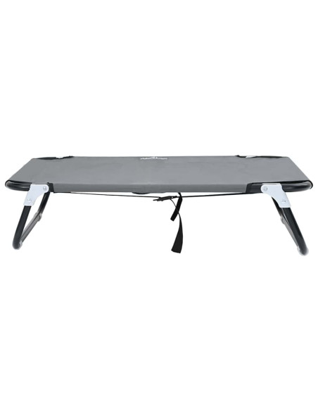 Letto per Cani Grigio chiaro 80 x 55 x 18 cm Acciaio