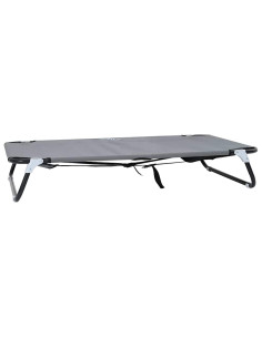 Letto per Cani Grigio chiaro 105 x 65 x 18 cm Acciaio 2