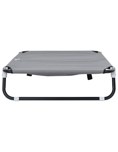 Letto per Cani Grigio chiaro 105 x 65 x 18 cm Acciaio