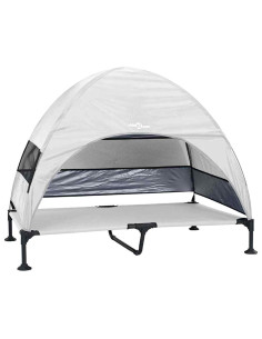 Letto per Cani Elevato Grigio Argento 127 x 81 x 108 cm 2