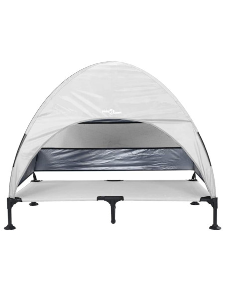 Letto per Cani Elevato Grigio Argento 127 x 81 x 108 cm
