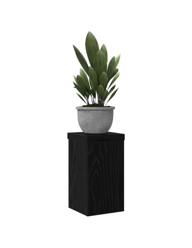 Supporto per piante 2 pcs Rovere Nero 10 x 10 x 18 cm