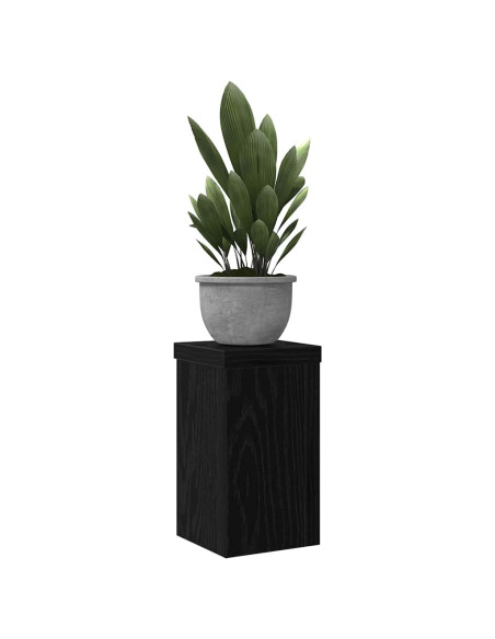 Supporto per piante 2 pcs Rovere Nero 10 x 10 x 18 cm