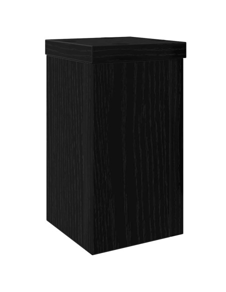 Supporto per piante 2 pcs Rovere Nero 10 x 10 x 18 cm