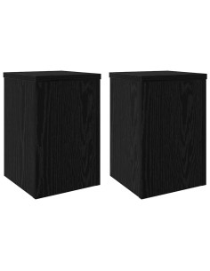 Supporto per piante 2 pcs Rovere Nero 20 x 20 x 30 cm 2