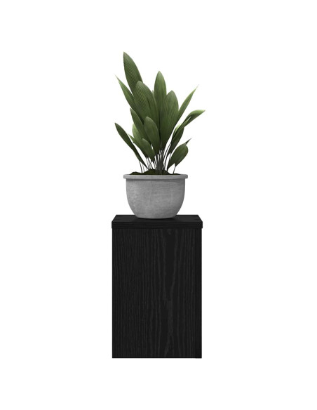 Supporto per piante 2 pcs Rovere Nero 20 x 20 x 30 cm