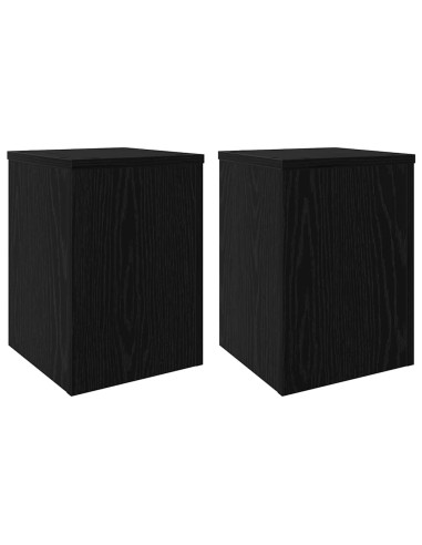 Supporto per piante 2 pcs Rovere Nero 25 x 25 x 35 cm