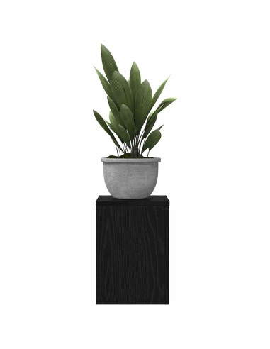 Supporto per piante 2 pcs Rovere Nero 25 x 25 x 35 cm