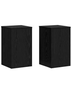 Supporto per piante 2 pcs Rovere Nero 30 x 30 x 50 cm 2