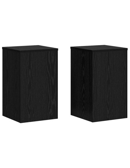Supporto per piante 2 pcs Rovere Nero 30 x 30 x 50 cm