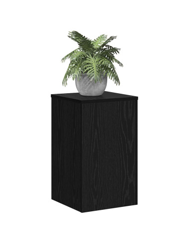 Supporto per piante 2 pcs Rovere Nero 30 x 30 x 50 cm