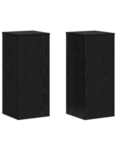 Supporto per piante 2 pcs Rovere Nero 30 x 30 x 70 cm 2