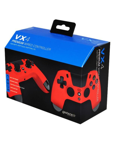 VX4 WIRED GAMEPAD PS4 PC RED