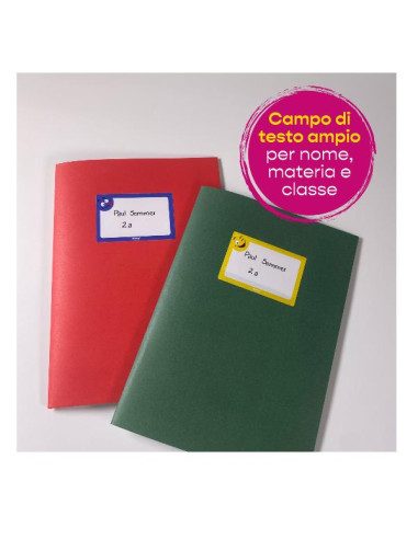 CF8 ETICHETTE LIBRI QUADERNI-SMILE