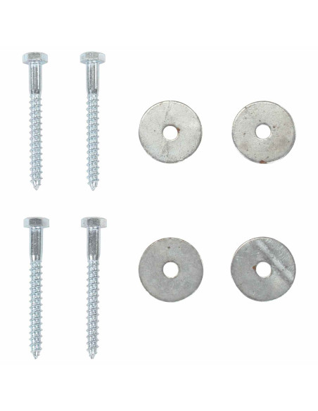 Ancora per Terra 4 pcs Argento Ø10 x 60 cm Metallo Galvanizzato