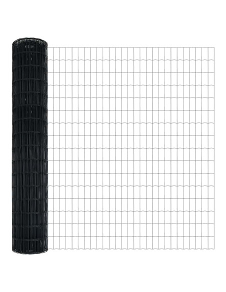 Recinzione Euro Grigio 1,6 x 10 m Ferro rivestito in PVC