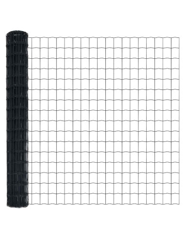 Recinzione Euro Grigio 1.5 x 10 m Ferro rivestito in PVC