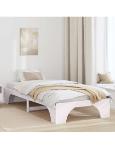 Struttura del letto Bianco 100 x 200 cm Pino massello