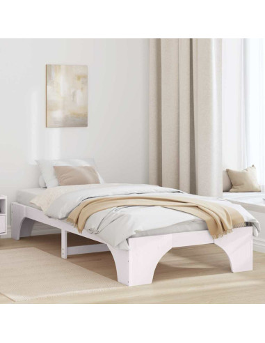 Struttura del letto Bianco 90 x 200 cm Pino massello