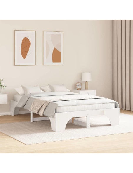 Struttura del letto Bianco 120 x 200 cm Pino massello