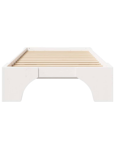 Struttura del letto Bianco 80 x 200 cm Pino massello