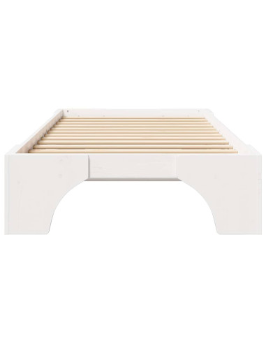 Struttura del letto Bianco 90 x 190 cm Pino massello