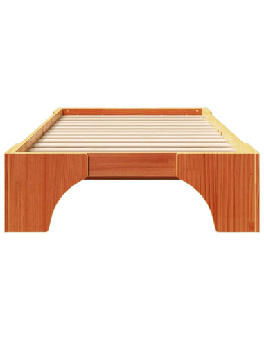Struttura del letto Marrone cerato 90 x 190 cm Pino massello