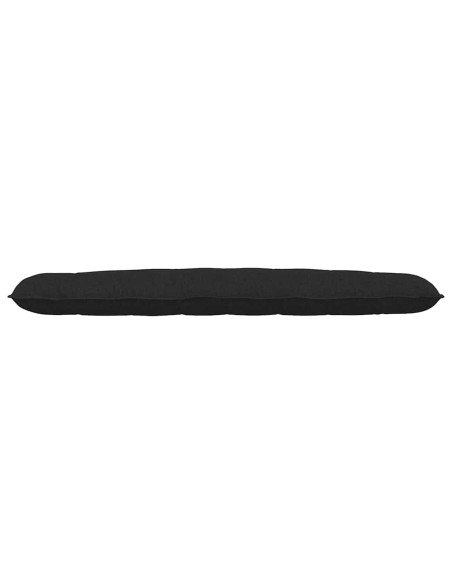 Cuscino per Schiena Nero 200 x 19 x 50 cm Tessuto