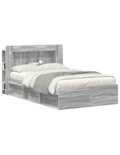 Testata del letto Grigio Sonoma Legno ingegnerizzato 2