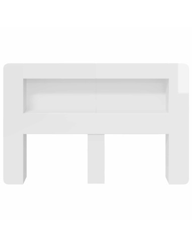 Testata del letto Bianco Lucido Legno ingegnerizzato