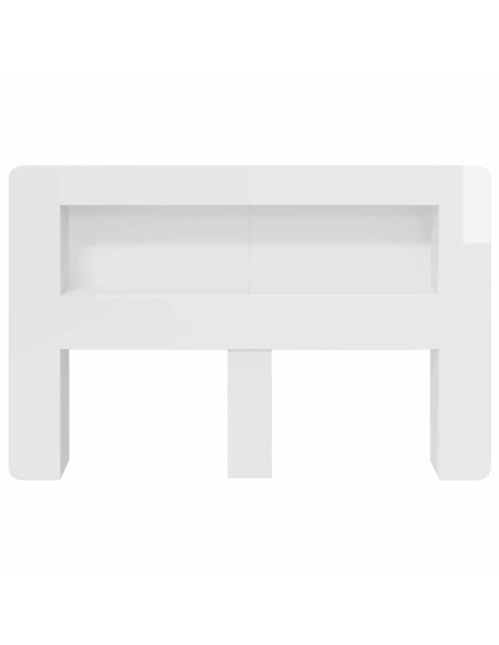 Testata del letto Bianco Lucido Legno ingegnerizzato