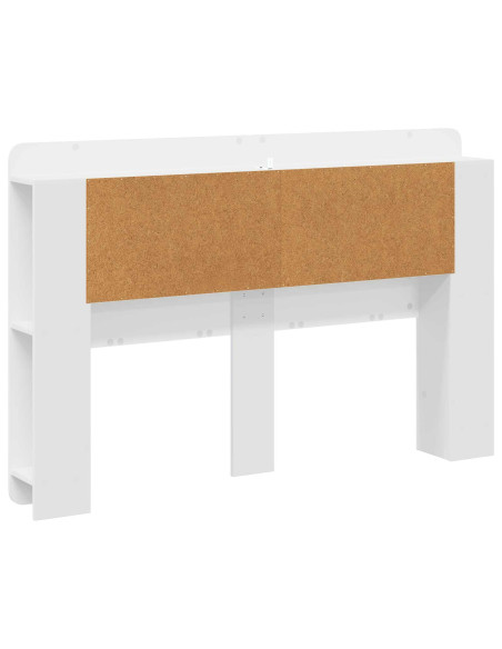 Testata del letto Bianco Lucido Legno ingegnerizzato