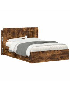 Testata del letto Rovere Fumo Legno ingegnerizzato 2