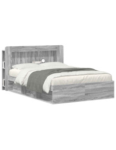 Testata del letto Grigio Sonoma Legno ingegnerizzato 2