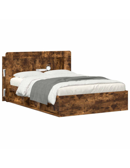Testata del letto Rovere Fumo Legno ingegnerizzato