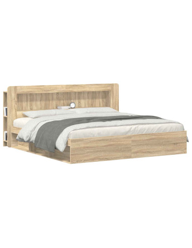 Testata del letto Rovere Sonoma Legno ingegnerizzato