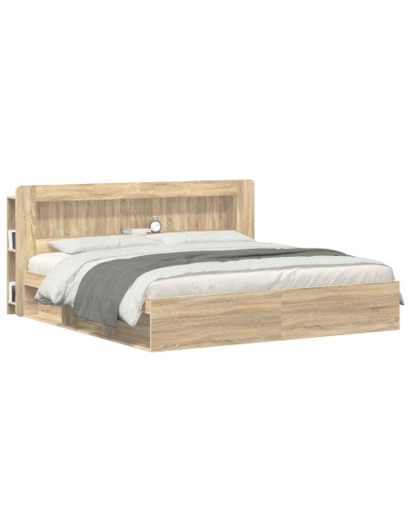 Testata del letto Rovere Sonoma Legno ingegnerizzato